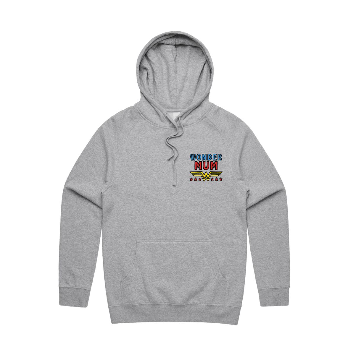 S / Grey / Small Front Design Wondermum 🦸‍♀️ - Unisex Hoodie