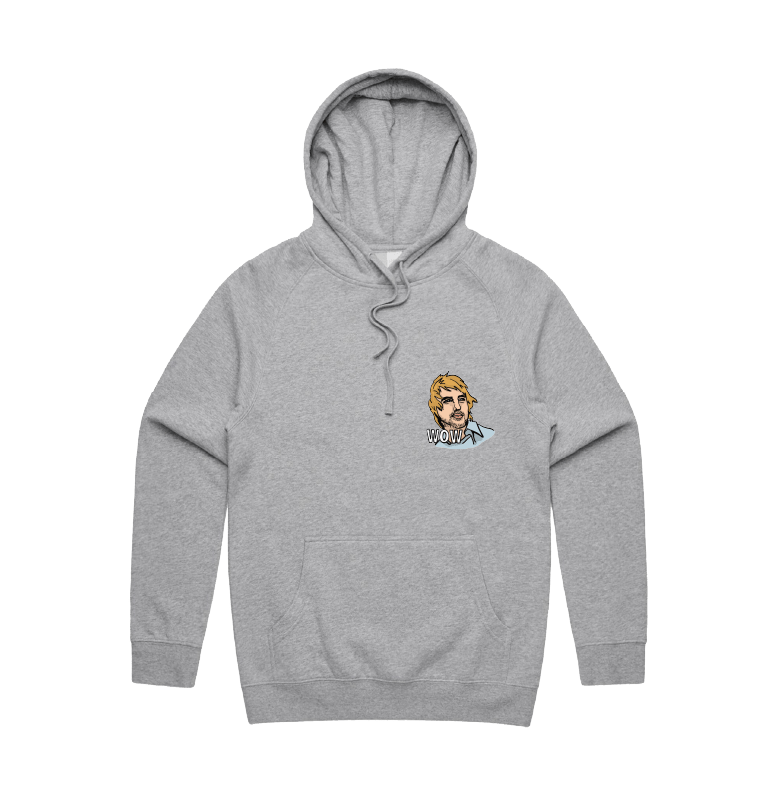 S / Grey / Small Front Design Wow 😲 - Unisex Hoodie