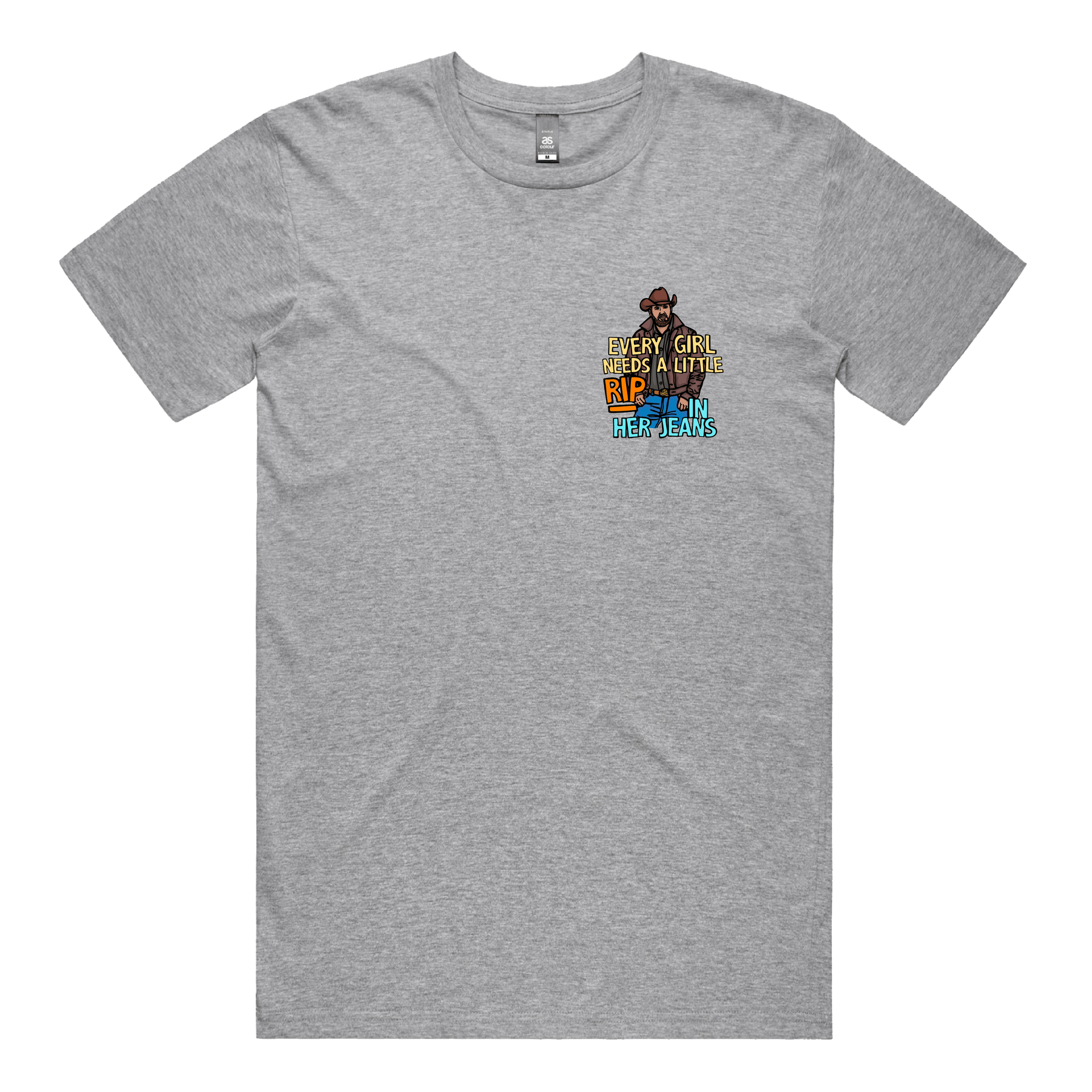 S / Grey / Small Front Design Yellowstone Rip 👖🤠 - Men's T Shirt