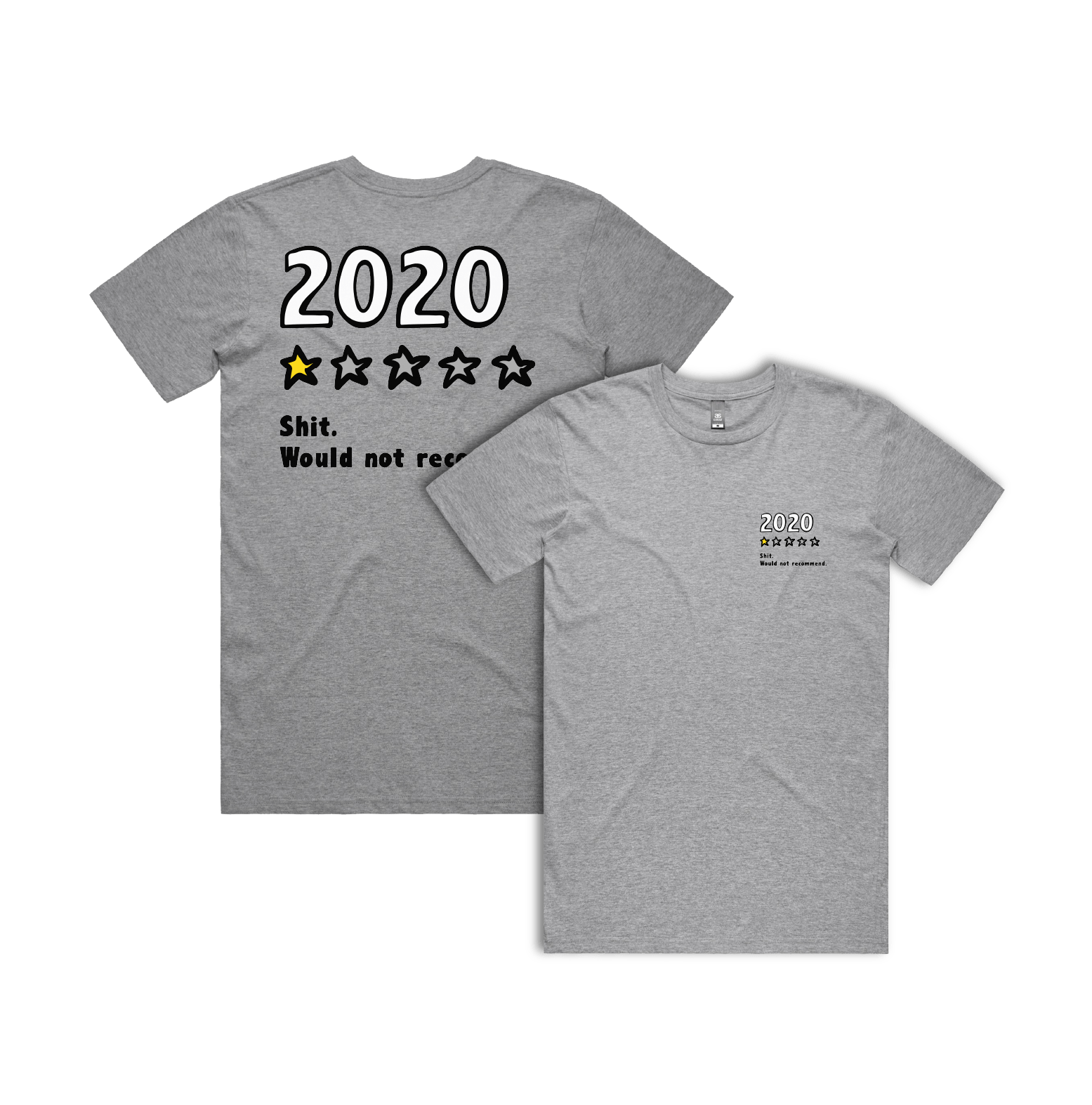 S / Grey / Small Front & Large Back Design 2020 Review ⭐ - Men's T Shirt