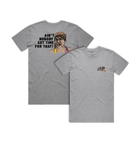 S / Grey / Small Front & Large Back Design Ain't Nobody Got Time For That! ⌚ - Men's T Shirt