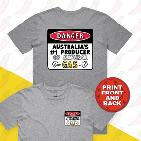 S / Grey / Small Front & Large Back Design Australian Gas Producer 💨 – Men's T Shirt