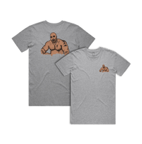 S / Grey / Small Front & Large Back Design Big Barry 🍆 - Men's T Shirt