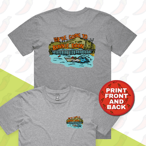 S / Grey / Small Front & Large Back Design Bonnie Doon 🚤 - Men's T Shirt