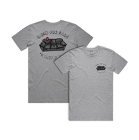 S / Grey / Small Front & Large Back Design Casting Couch 📹 - Men's T Shirt