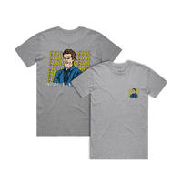 S / Grey / Small Front & Large Back Design Cool Cool Cool 👮‍♂️ - Men's T Shirt