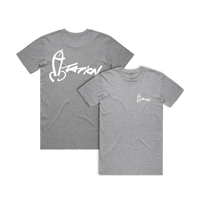 S / Grey / Small Front & Large Back Design Dictation 📏 - Men's T Shirt