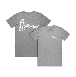 S / Grey / Small Front & Large Back Design Dictation 📏 - Men's T Shirt
