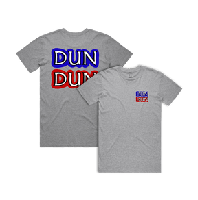 S / Grey / Small Front & Large Back Design Dun Dun 🚔 - Men's T Shirt
