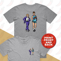 S / Grey / Small Front & Large Back Design Kath & Kel 🚶‍♀️🚶‍♂️ - Men's T Shirt