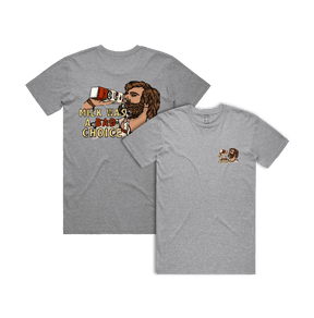S / Grey / Small Front & Large Back Design Milk Was A Bad Choice 🥛 - Men's T Shirt