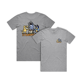 S / Grey / Small Front & Large Back Design Stumpfest 🪓 - Men's T Shirt