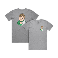 S / Grey / Small Front & Large Back Design Success Kid ✊ - Men's T Shirt