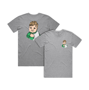 S / Grey / Small Front & Large Back Design Success Kid ✊ - Men's T Shirt