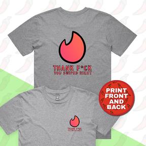 S / Grey / Small Front & Large Back Design Swipe Right 🔥 - Men's T Shirt
