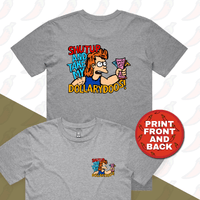 S / Grey / Small Front & Large Back Design Take My Dollary Doos 💵 – Men's T Shirt