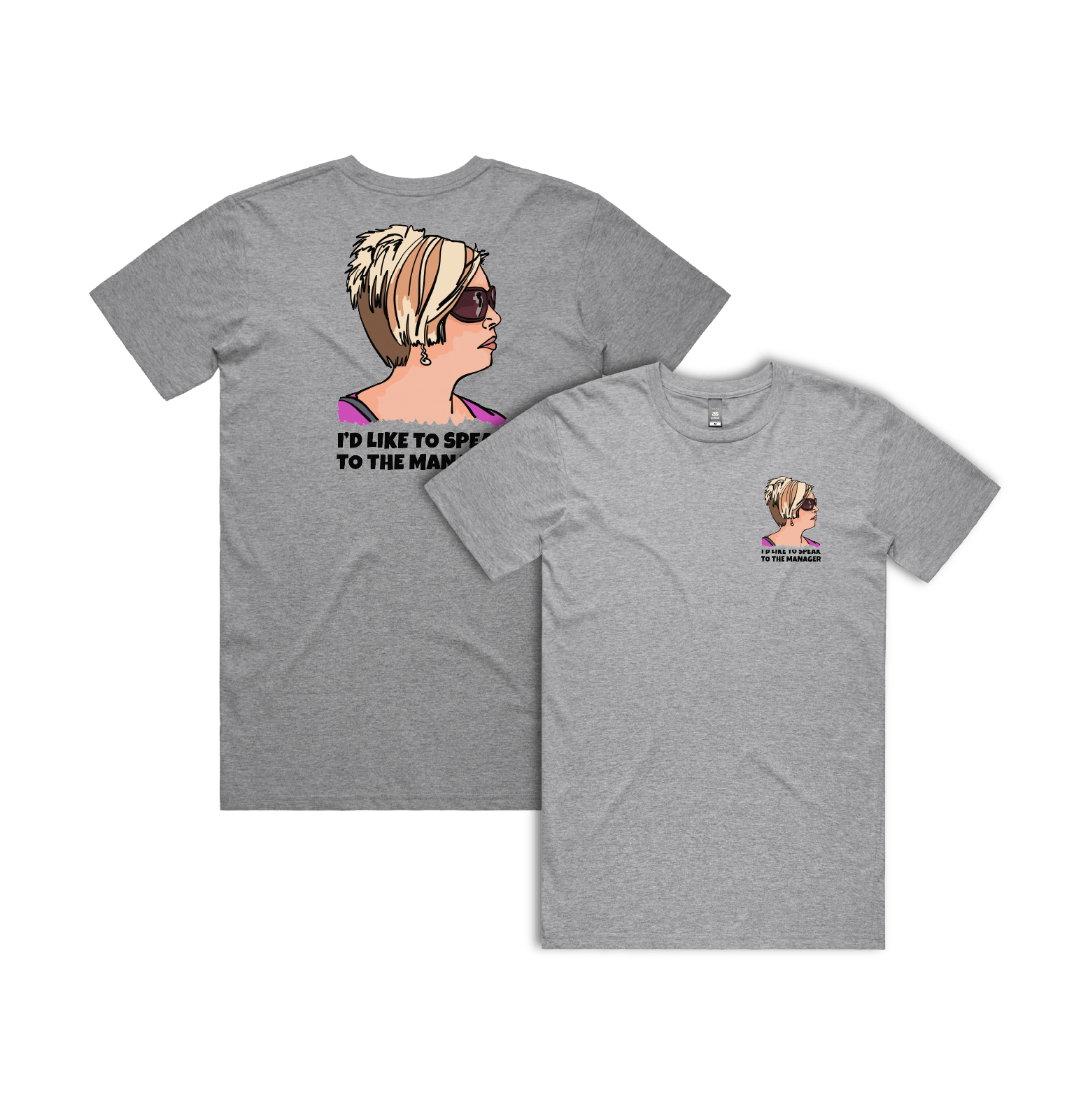 S / Grey / Small Front & Large Back Design Unleash the Karen 😤 - Men's T Shirt