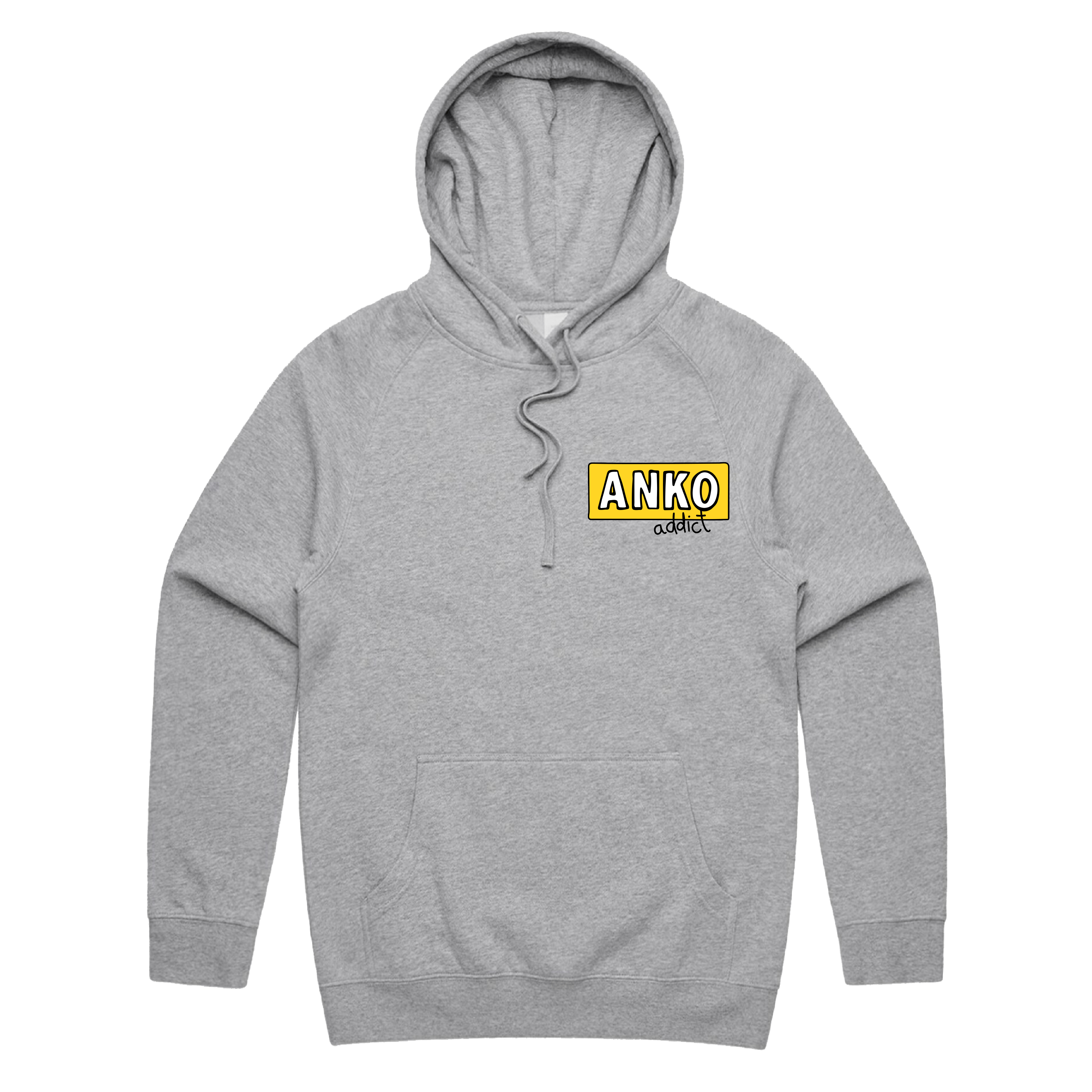 S / Grey / Small Front Print ANKO Addict 💉 - Unisex Hoodie