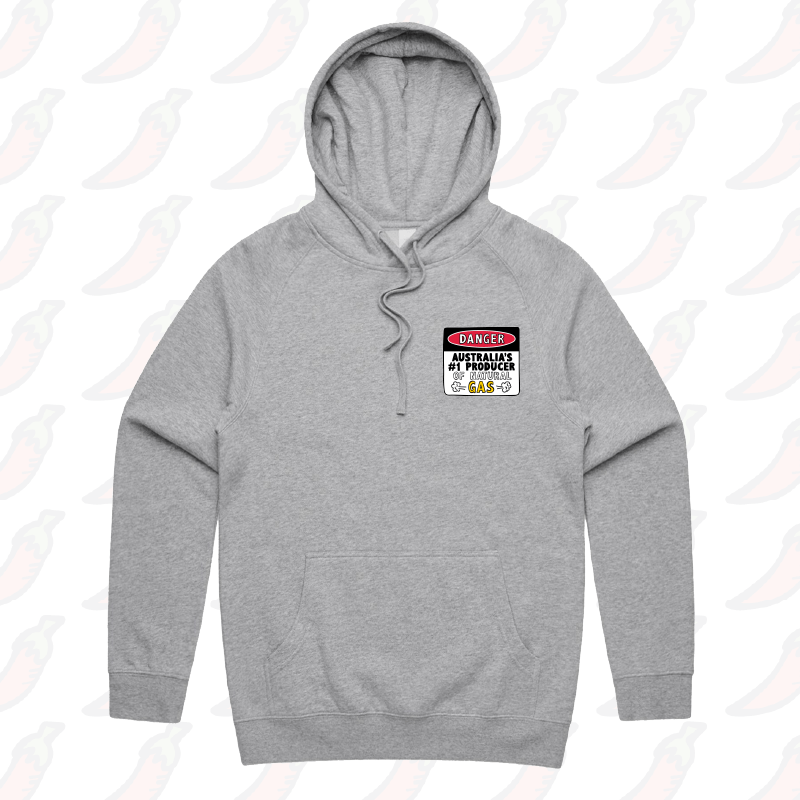 S / Grey / Small Front Print Australian Gas Producer 💨 – Unisex Hoodie