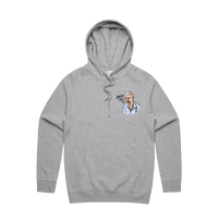 S / Grey / Small Front Print Barking Dog Man 🗣️ - Unisex Hoodie