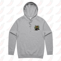 S / Grey / Small Front Print Black Rat 🐀 - Unisex Hoodie