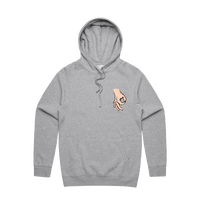 S / Grey / Small Front Print Circle Game 👊 - Unisex Hoodie