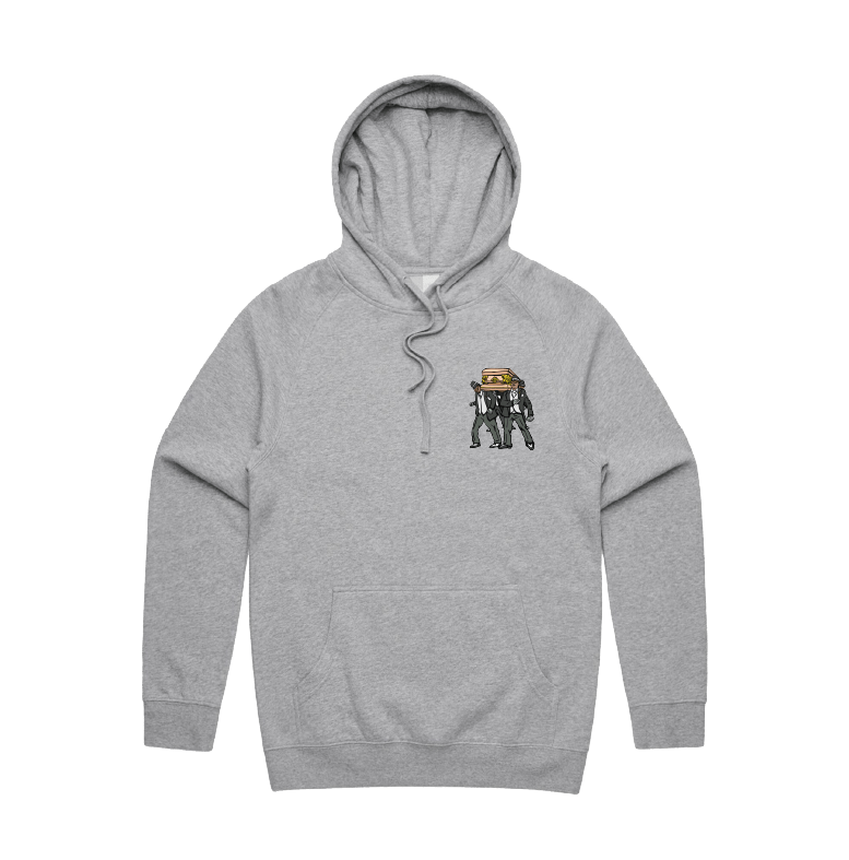 S / Grey / Small Front Print Coffin Dance ⚰️ - Unisex Hoodie