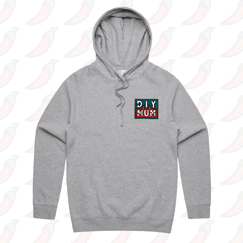 S / Grey / Small Front Print DIY Mum 🔨 – Unisex Hoodie