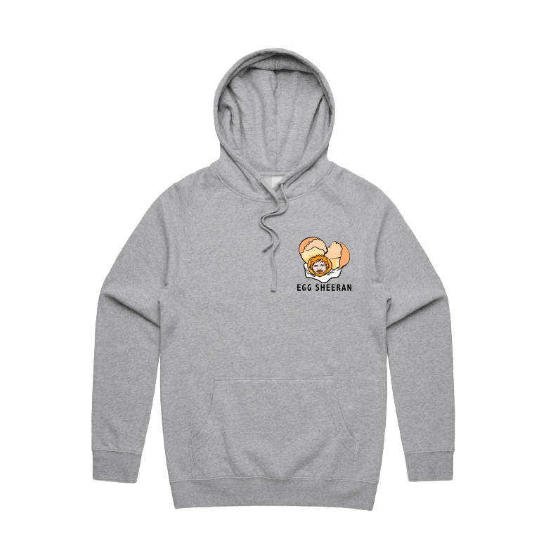 S / Grey / Small Front Print Egg Sheeran 🥚 - Unisex Hoodie