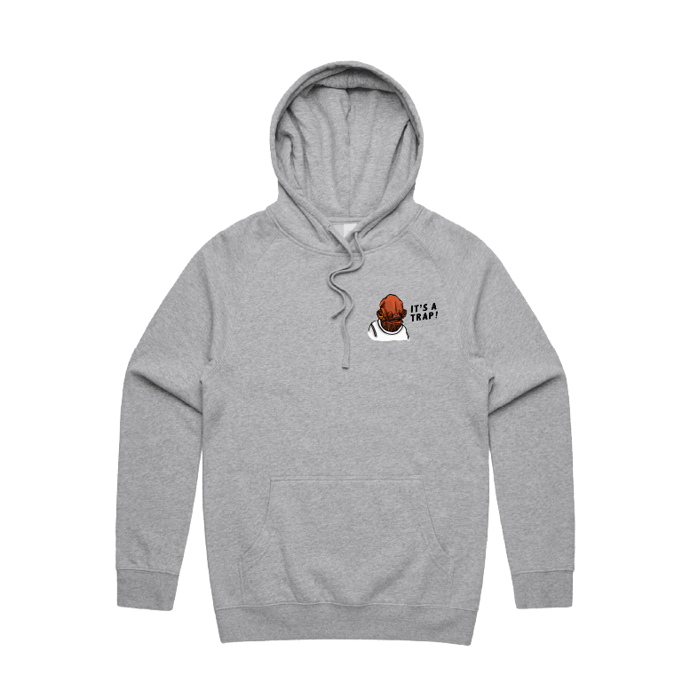 S / Grey / Small Front Print It's a Trap ❗ - Unisex Hoodie