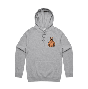 S / Grey / Small Front Print Jacked Kangaroo 🦘 - Unisex Hoodie