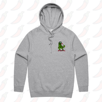 S / Grey / Small Front Print LICKALOTTAPUS 🦖👅- Unisex Hoodie