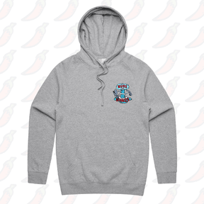 S / Grey / Small Front Print Nuke The Whales 💣🐳 – Unisex Hoodie
