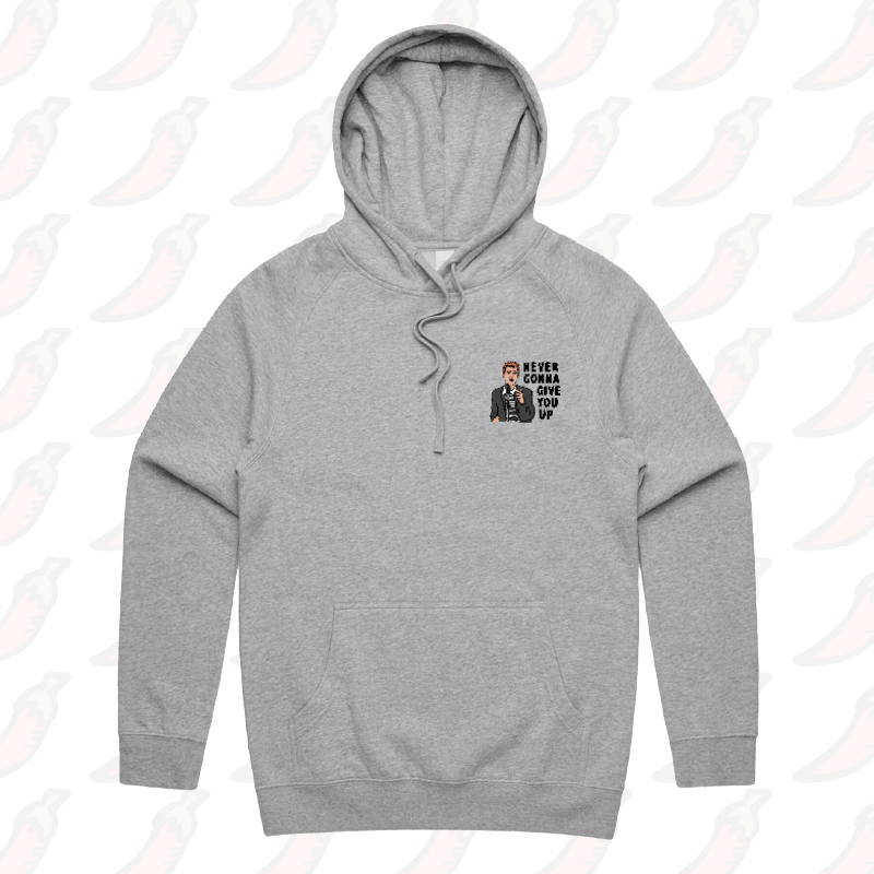 S / Grey / Small Front Print Rick Roll 🎵 - Unisex Hoodie