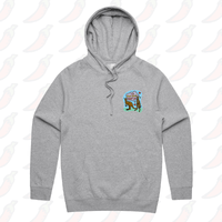 S / Grey / Small Front Print Roo Roo Root Ya 🦘 – Unisex Hoodie