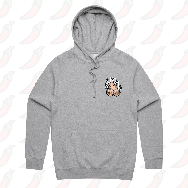 S / Grey / Small Front Print Scromo 🥜🥜  – Unisex Hoodie