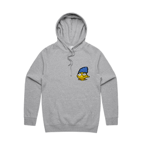 S / Grey / Small Front Print Smeared Marge 👕 - Unisex Hoodie