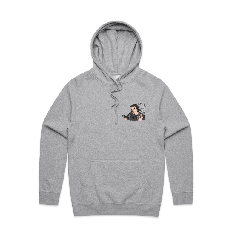 S / Grey / Small Front Print Smokin' Elon 💨 - Unisex Hoodie