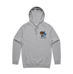 S / Grey / Small Front Print Tina Tuna 🐟 - Unisex Hoodie
