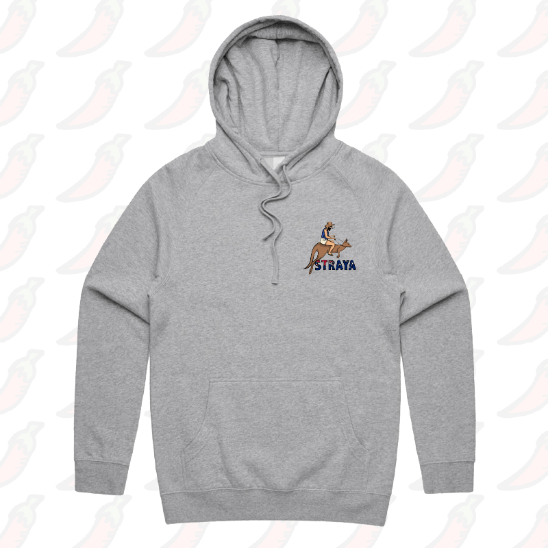 S / Grey / Small Front Print Uber Roo 🦘 - Unisex Hoodie