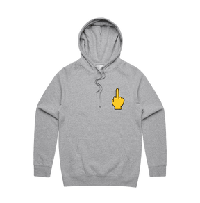 S / Grey / Small Front Print Up Yours 🖕 - Unisex Hoodie