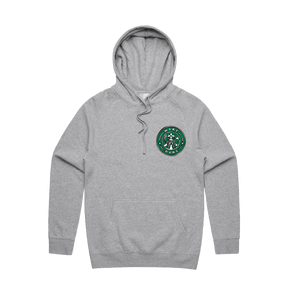 S / Grey / Small Front Print Wake & Bake 🚬 - Unisex Hoodie