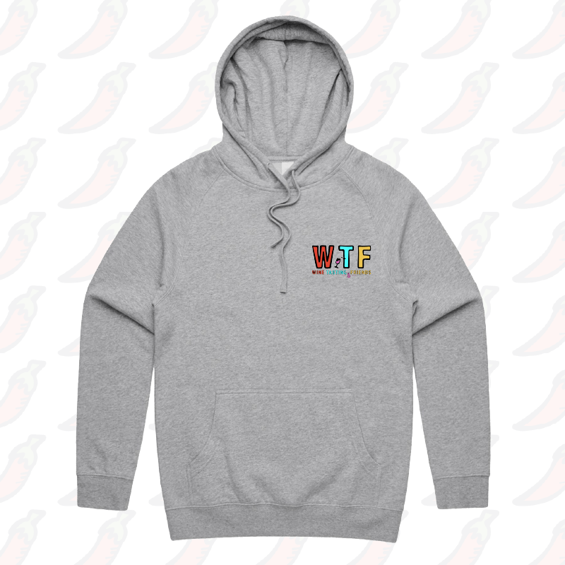 S / Grey / Small Front Print WTF 🍷💅 – Unisex Hoodie
