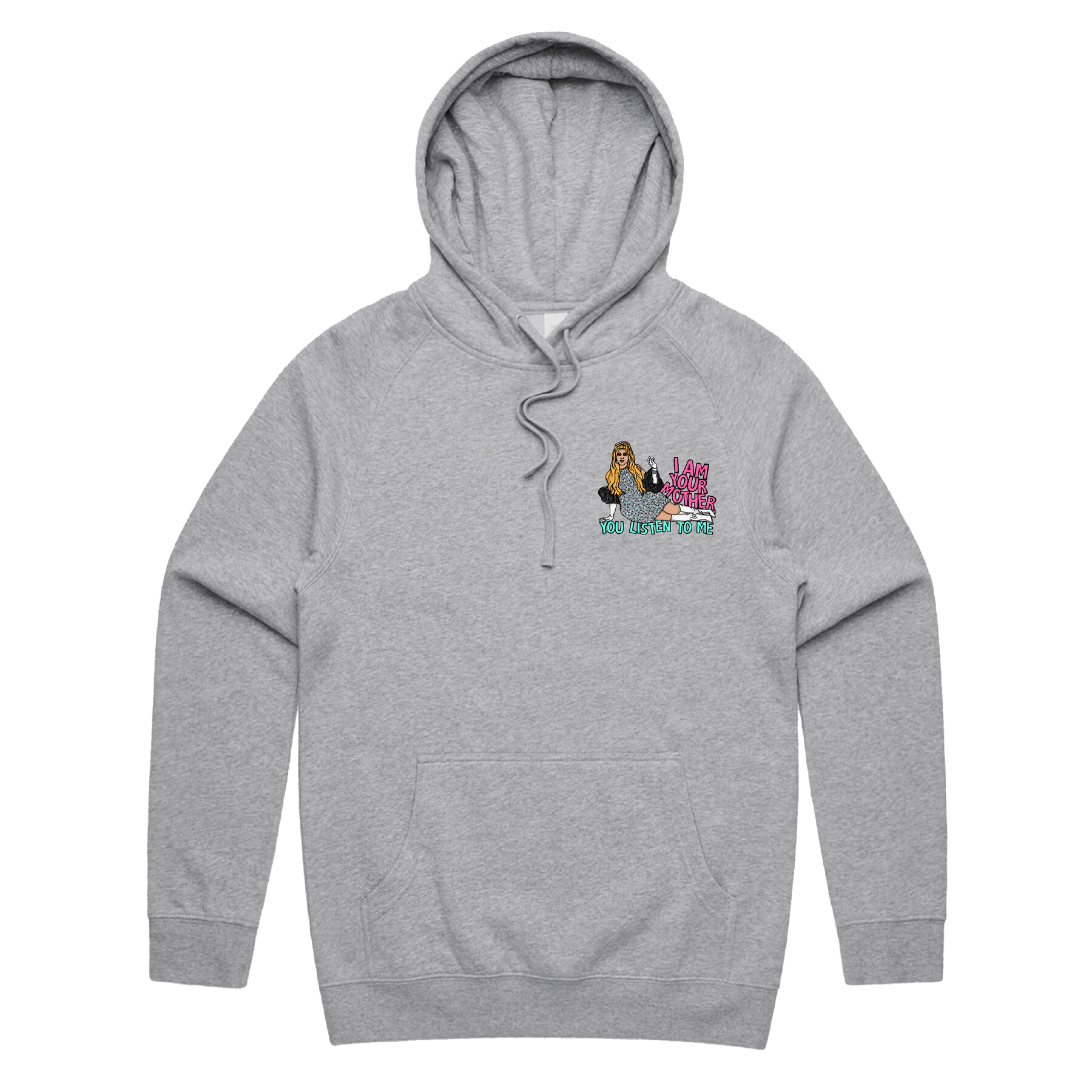 S / Grey / Small Front Print You Listen To Me 🎤🎶 - Unisex Hoodie