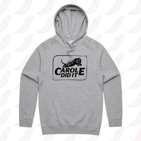 S / Light Grey / Large Front Print Carole Did It 🥩 - Unisex Hoodie