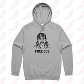 S / Light Grey / Large Front Print Free Joe 🚔 - Unisex Hoodie