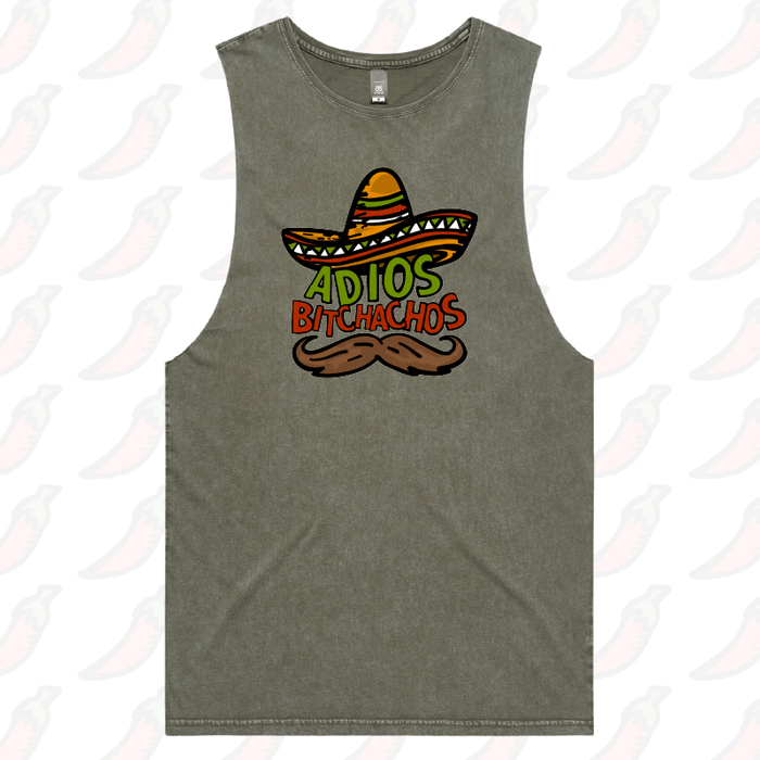 S / Moss / Large Front Design Adios Bitchachos 🌮 - Tank