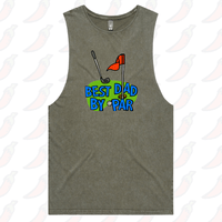 S / Moss / Large Front Design Best Dad By Par Green ⛳ - Tank