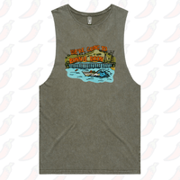 S / Moss / Large Front Design Bonnie Doon 🚤 - Tank