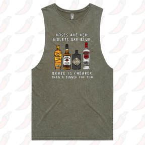 S / Moss / Large Front Design Boozy Date Night 🍸- Tank